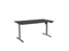Knight's Haven Boost 1500mm x 800mm Electric Height Adjustable Single Sided Desk, Silver Powdercoat Frame, Black Top KG_HVBE2SSD158SBL