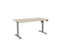 Knight's Haven Boost 1500mm x 800mm Electric Height Adjustable Single Sided Desk, Silver Powdercoat Frame, Nordic Maple Top KG_HVBE2SSD158SNM