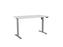 Knight's Haven Boost 1500mm x 800mm Electric Height Adjustable Single Sided Desk, Silver Powdercoat Frame, White Top KG_HVBE2SSD158SW