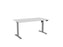 Knight's Haven Boost 1500mm x 800mm Electric Height Adjustable Single Sided Desk, Silver Powdercoat Frame, White Top KG_HVBE2SSD158SW