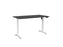 Knight's Haven Boost 1500mm x 800mm Electric Height Adjustable Single Sided Desk, White Powdercoat Frame, Black Top KG_HVBE2SSD158WBL