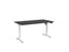 Knight's Haven Boost 1500mm x 800mm Electric Height Adjustable Single Sided Desk, White Powdercoat Frame, Black Top KG_HVBE2SSD158WBL