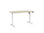Knight's Haven Boost 1500mm x 800mm Electric Height Adjustable Single Sided Desk, White Powdercoat Frame, Nordic Maple Top KG_HVBE2SSD158WNM