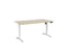 Knight's Haven Boost 1500mm x 800mm Electric Height Adjustable Single Sided Desk, White Powdercoat Frame, Nordic Maple Top KG_HVBE2SSD158WNM