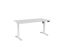 Knight's Haven Boost 1500mm x 800mm Electric Height Adjustable Single Sided Desk, White Powdercoat Frame, White Top KG_HVBE2SSD158WW