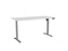 Knight's Haven Boost 1800mm x 800mm Electric Height Adjustable Single Sided Desk, Silver Powdercoat Frame, White Top KG_HVBE2SSD188SW
