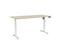 Knight's Haven Boost 1800mm x 800mm Electric Height Adjustable Single Sided Desk, White Powdercoat Frame, Nordic Oak Top KG_HVBE2SSD188WNM