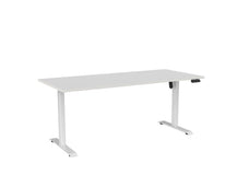 Knight's Haven Boost 1800mm x 800mm Electric Height Adjustable Single Sided Desk, White Powdercoat Frame, White Top KG_HVBE2SSD188WW