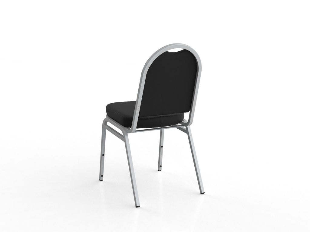 Knight's Klub Conference & Visitor Chair, Silver Frame, Black Seat and ...
