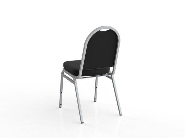 Knight's Klub Conference & Visitor Chair, Silver Frame, Black Seat and Back KG_KLUB_B