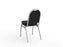 Knight's Klub Conference & Visitor Chair, Silver Frame, Black Seat and Back KG_KLUB_B