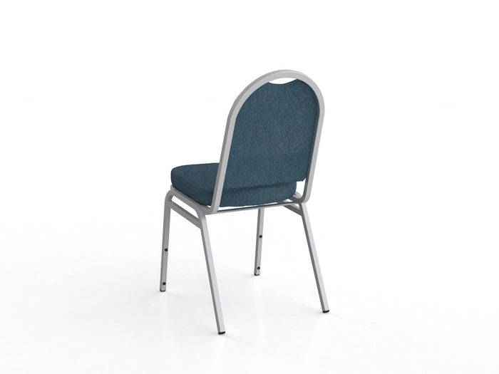 Knight's Klub Conference & Visitor Chair, Silver Frame, Navy Seat and Back KG_KLUB_N