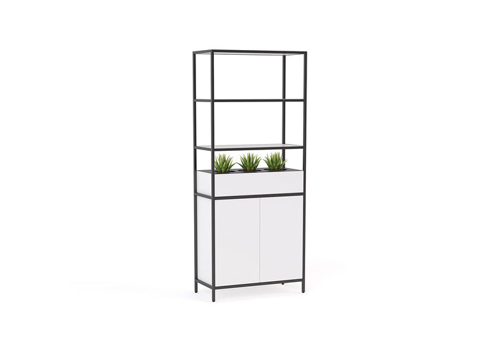 Knight's Kubix Configuration 1, Black Frame, White Shelf KG_KUCONF1W