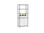 Knight's Kubix Configuration 1, Black Frame, White Shelf KG_KUCONF1W