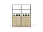 Knight's Kubix Configuration 2, Black Frame, Atlantic Oak Shelf KG_KUCONF2AO