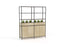 Knight's Kubix Configuration 2, Black Frame, Atlantic Oak Shelf KG_KUCONF2AO