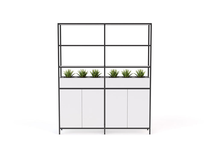 Knight's Kubix Configuration 2, Black Frame, White Shelf KG_KUCONF2W