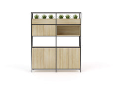 Knight's Kubix Configuration 3, Black Frame, Atlantic Oak Shelf KG_KUCONF3AO