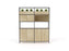 Knight's Kubix Configuration 3, Black Frame, Atlantic Oak Shelf KG_KUCONF3AO