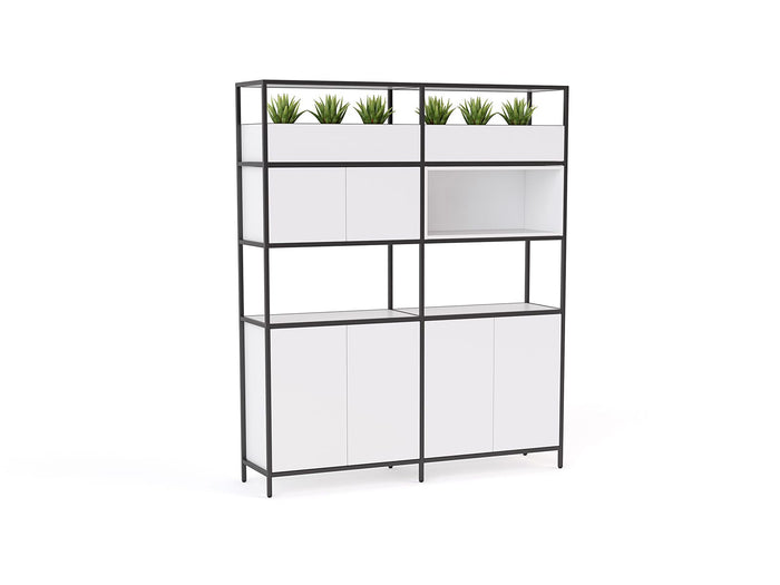 Knight's Kubix Configuration 3, Black Frame, White Shelf KG_KUCONF3W