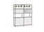 Knight's Kubix Configuration 3, Black Frame, White Shelf KG_KUCONF3W