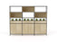 Knight's Kubix Configuration 4, Black Frame, Atlantic Oak Shelf KG_KUCONF4AO