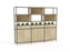 Knight's Kubix Configuration 4, Black Frame, Atlantic Oak Shelf KG_KUCONF4AO