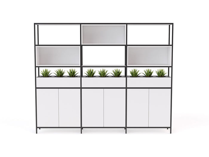 Knight's Kubix Configuration 4, Black Frame, White Shelf KG_KUCONF4W