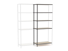 Knight's Kubix Middle Section Shelving, Black Frame, Atlantic Oak Shelf KG_KUMIDAO