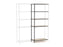 Knight's Kubix Middle Section Shelving, Black Frame, Atlantic Oak Shelf KG_KUMIDAO
