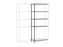 Knight's Kubix Middle Section Shelving, Black Frame, White Shelf KG_KUMIDW