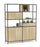Knight's Kubix Shelving, Black Frame, Atlantic Oak Shelf KG_KUFULLAO