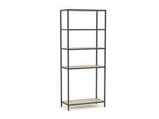 Knight's Kubix Shelving, Black Frame, Atlantic Oak Shelf KG_KUFULLAO