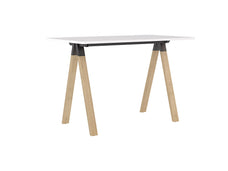 Knight's Ligna Bar Leaner 1600mm x 900mm, White Desktop KG_LGBARL169ROBW