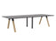 Knight's Ligna Boardroom Table, 3000mm x 1200m, Black Top, Metal Centre Legs KG_LGBT3012ROBMBBL