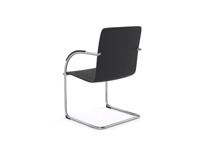 Knight's Matrix Visitor Chair, Black Leatherette Finish, Assembled KG_MTX__ASS