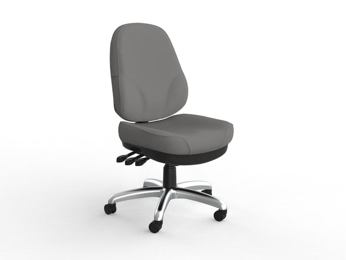 Knight's Plymouth 3 Lever Heavy Duty Chair, Breathe Fabric, Choice of Coloues Alloy Grey KG_PLYHD__ASS_BEAL