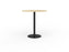 Knight's Polo Bar Leaner Table, Black Frame, 1000mm Round Atlantic Oak Top KG_POLOBL10RBAO