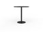 Knight's Polo Bar Leaner Table, Black Frame, 1000mm Round Black Top KG_POLOBL10RBBL