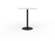Knight's Polo Bar Leaner Table, Black Frame, 1000mm Round White Top KG_POLOBL10RBW