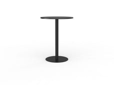 Knight's Polo Bar Leaner Table, Black Frame, 800mm Round Black Top KG_POLOBL8RBBL