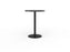 Knight's Polo Bar Leaner Table, Black Frame, 800mm Round Black Top KG_POLOBL8RBBL