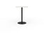 Knight's Polo Bar Leaner Table, Black Frame, 800mm Round White Top KG_POLOBL8RBW