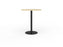 Knight's Polo Bar Leaner Table, Black Frame, 900mm Round Atlantic Oak Top KG_POLOBL9RBAO