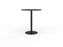 Knight's Polo Bar Leaner Table, Black Frame, 900mm Round Black Top KG_POLOBL9RBBL