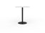 Knight's Polo Bar Leaner Table, Black Frame, 900mm Round White Top KG_POLOBL9RBW