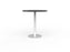 Knight's Polo Bar Leaner Table, White Frame, 1000mm Round Black Top KG_POLOBL10RWBL