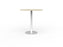 Knight's Polo Bar Leaner Table, White Frame, 1000mm Round Nordic Maple Top KG_POLOBL10RWNM