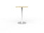 Knight's Polo Bar Leaner Table, White Frame, 800mm Round Atlantic Oak Top KG_POLOBL8RWAO