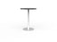 Knight's Polo Bar Leaner Table, White Frame, 800mm Round Black Top KG_POLOBL8RWBL